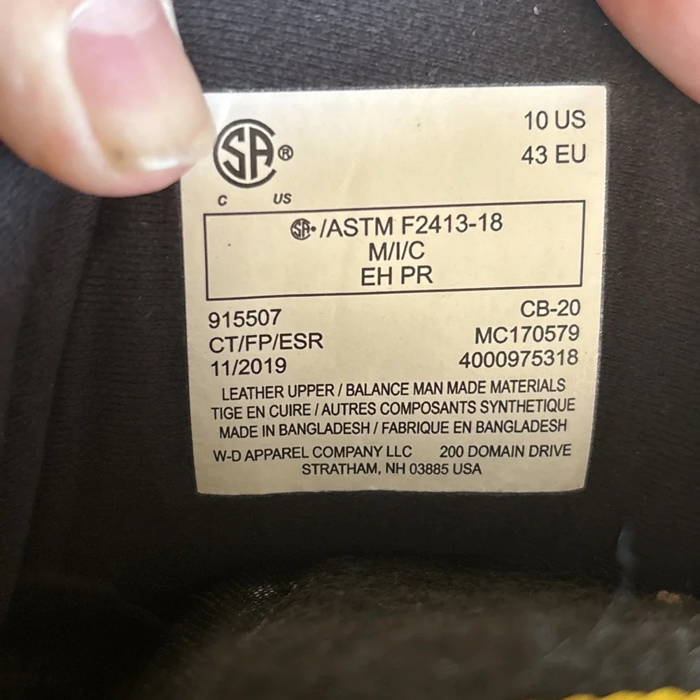 New Terra‎ Crossbow XS Work Boots Mens 10 Brown Insulated Safety ASTM F2413-18